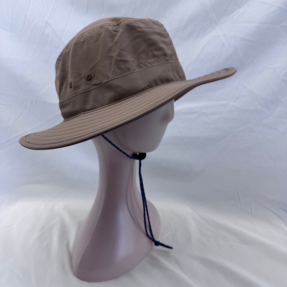 Patagonia Tech Sun Booney Hat Khaki Size Small Wide Brim Gorpcore Hiking Outdoor - Picture 5 of 15
